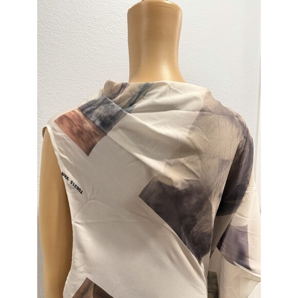 NWT Zara ZW Collection Printed Asymmetric Dress 9375/121 One Sleeve Maxi Small - Picture 12 of 15